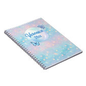 Carnet Arrière - plan étoilé bleu-rose (Côté Droit)