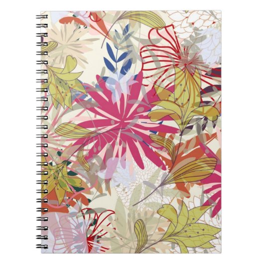 Carnet Arrière - plan floral 6 (Devant)