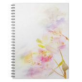 Carnet arrière - plan floral avec des fleurs d'aquarelle (Devant)