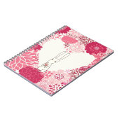 Carnet Arrière - plan floral romantique avec le lapin (Côté gauche)