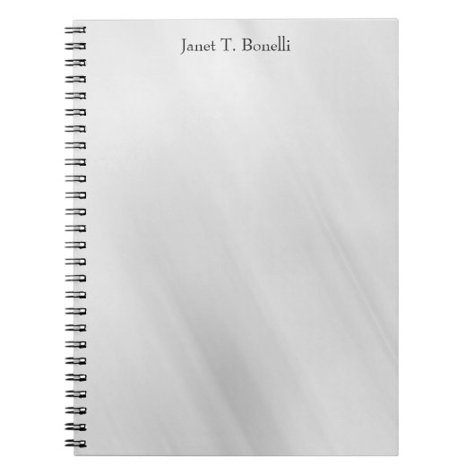 Carnet Arrière-plan gris élégant simple professionnel (Devant)