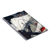 Carnet Arrière - plan grunge abstrait, texture d'encre (Côté Droit)