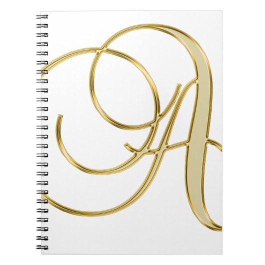 Carnet Arrière - plan initial de lettre alphabet (Devant)