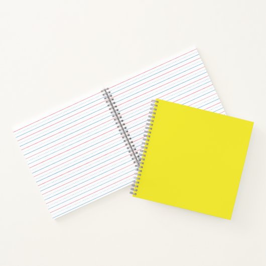 Carnet Arrière-plan jaune uni vibrant (Intérieur)