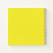 Carnet Arrière-plan jaune uni vibrant (Dos)