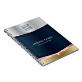 Carnet Arrière - plan Métallique Bleu Argent Et Or (Côté Droit)