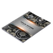 Carnet Arrière - plan métallique gris (Côté gauche)