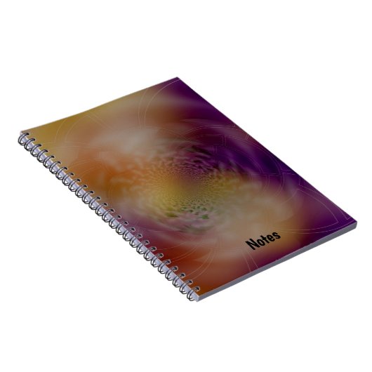 Carnet Arrière - plan moderne Fractal Sunset Design (Côté Droit)