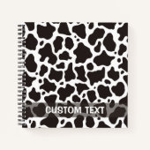 Carnet Arrière - plan motif de vache (Devant)