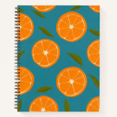 Carnet Arrière - plan Motif Oranges de tranches (Devant)