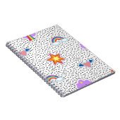 Carnet Arrière - plan motif transparent avec patch cartoo (Côté Droit)
