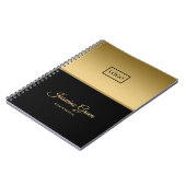 Carnet Arrière - plan Noir Et Or Design (Côté gauche)