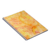 Carnet Arrière - plan orange d'aquarelle (Côté Droit)
