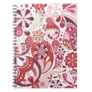 Carnet Arrière - plan Pink paisley