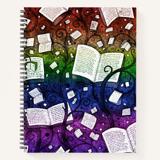 Carnet Arrière - plan Rainbow Books (Devant)