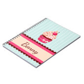 Carnet Arrière - plan rose personnalisé de bleu de menthe (Côté gauche)