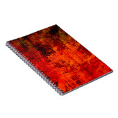 Carnet Arrière - plan rouge vif sale vieux noir pelé. Hal (Côté Droit)