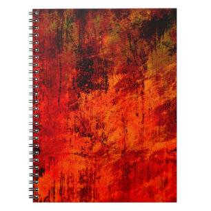 Carnet Arrière - plan rouge vif sale vieux noir pelé. Hal