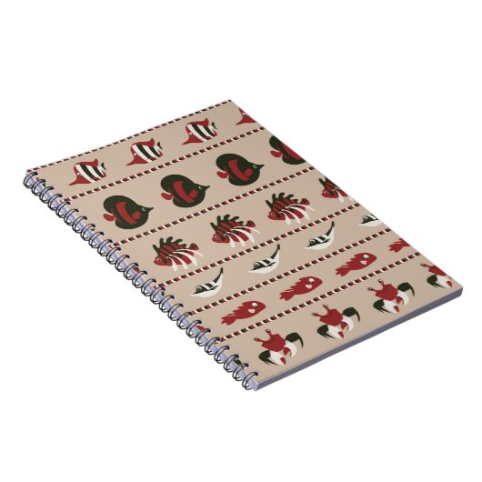 Carnet Arrière - plan sans couture avec vie marine - crab (Côté Droit)