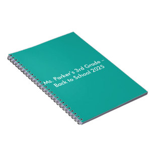 Carnet Arrière-plan sarcelle plat – Texture de rentrée sc