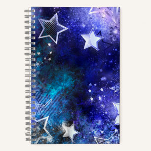 Carnet Arrière - plan spatial avec étoiles
