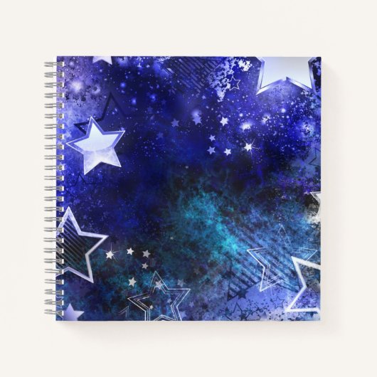 Carnet Arrière - plan spatial avec étoiles (Devant)