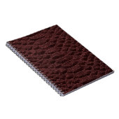 Carnet arrière - plan - texture en cuir de reptile brun - (Côté Droit)