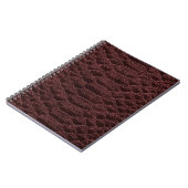 Carnet arrière - plan - texture en cuir de reptile brun - (Côté gauche)