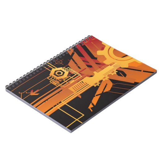 Carnet Arrière - plan tramé technique (Côté gauche)