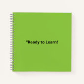 Carnet Arrière-plan vert citron plat – Texture scolaire (Devant)