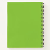 Carnet Arrière-plan vert citron plat – Texture scolaire (Dos)