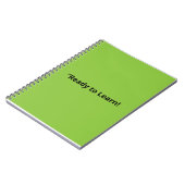 Carnet Arrière-plan vert citron plat - Texture scolaire (Côté gauche)