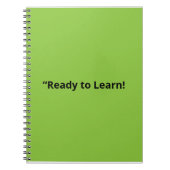 Carnet Arrière-plan vert citron plat - Texture scolaire (Devant)