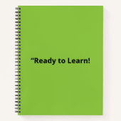 Carnet Arrière-plan vert citron plat – Texture scolaire (Devant)