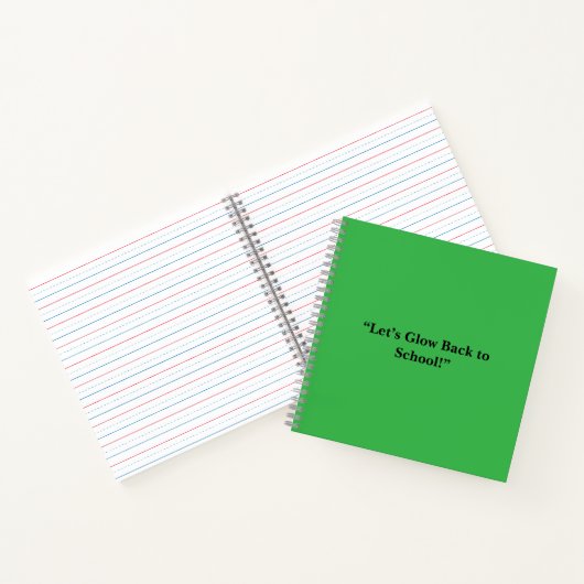 Carnet Arrière-plan vert néon plat - Texture scolaire (Intérieur)