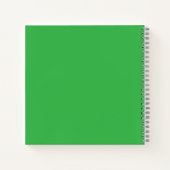 Carnet Arrière-plan vert néon plat - Texture scolaire (Dos)