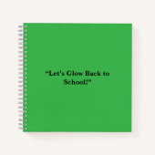 Carnet Arrière-plan vert néon plat - Texture scolaire (Devant)