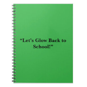 Carnet Arrière-plan vert néon plat - Texture scolaire
