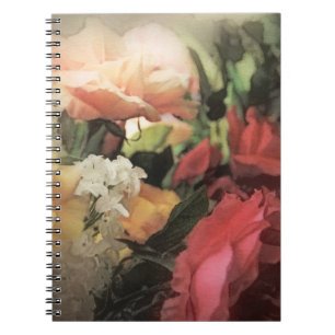 Carnet arrière - plan vibrant vintage floral d'art avec