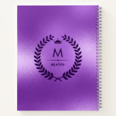 Carnet Arrière - plan violet chatoyant & Wreath Laurel (Dos)