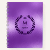 Carnet Arrière - plan violet chatoyant & Wreath Laurel (Devant)