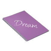 Carnet arrière - plan violet "Dream" Phrase Lavender (Côté Droit)