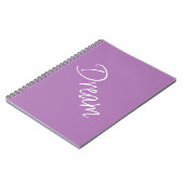 Carnet arrière - plan violet "Dream" Phrase Lavender (Côté gauche)
