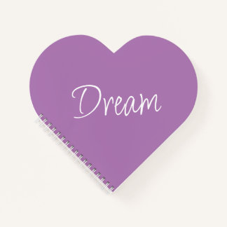 Carnet arrière - plan violet "Dream" Phrase Lavender