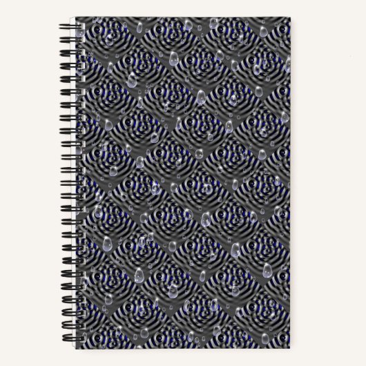 Carnet Arrosage sur métal gris bleu (Recto)