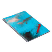 Carnet Art Abstrait Arrière-plan, peinture, fine, bleu, t (Côté Droit)