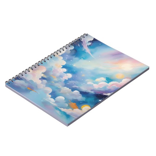 Carnet Art Abstrait avec thème ciel (Côté gauche)