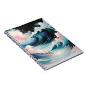 Carnet Art Abstrait avec vagues de l'océan (Côté Droit)