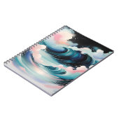 Carnet Art Abstrait avec vagues de l'océan (Côté gauche)