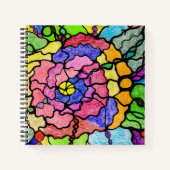 Carnet Art Abstrait Colorful Flower (Devant)
